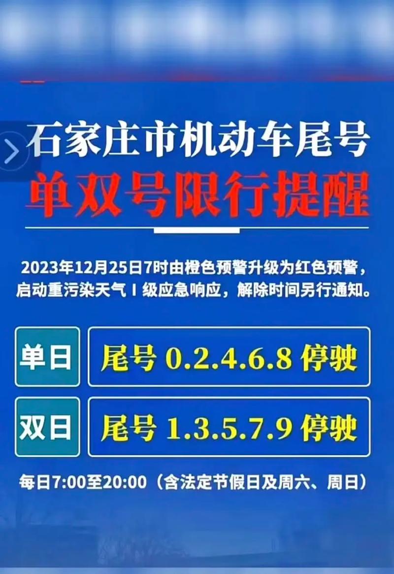 正定限号吗，正定限号吗2023年12月29-第1张图片