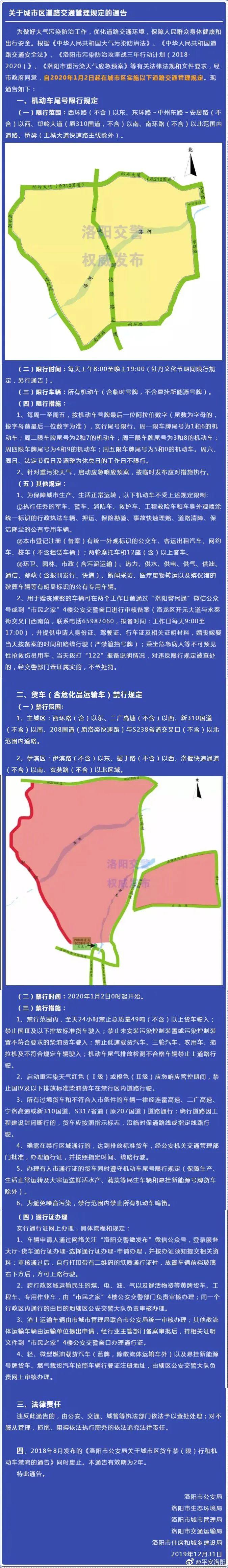 洛阳市道路限行/洛阳市道路限行规定-第4张图片