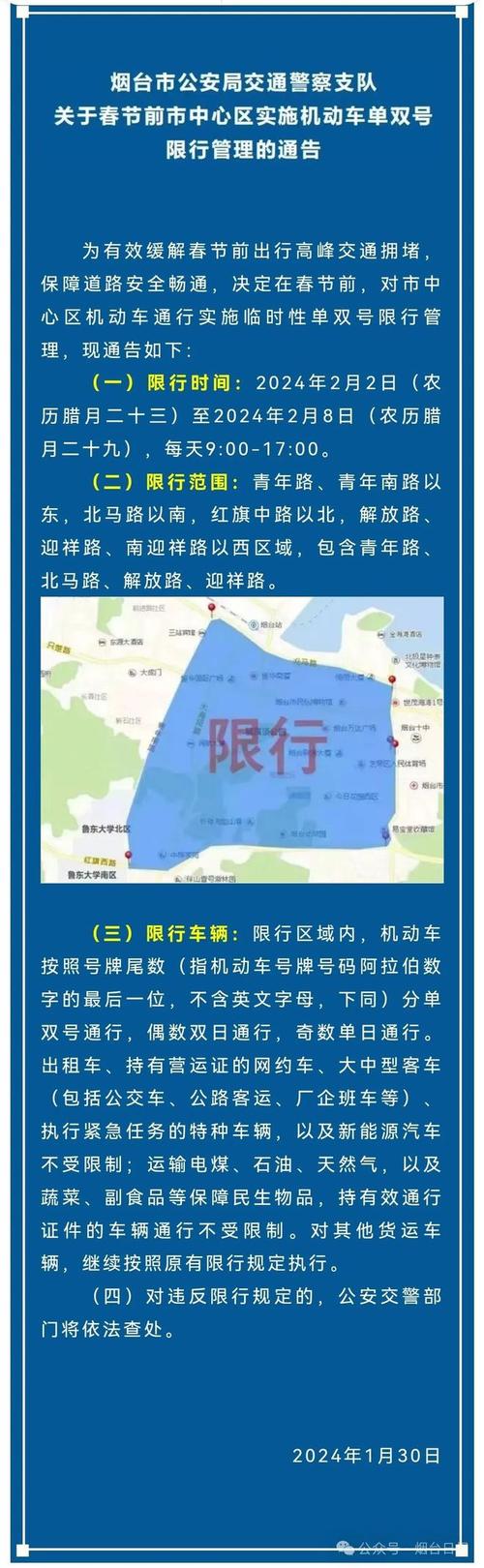 烟台限行图/烟台限行时间及区域图-第6张图片