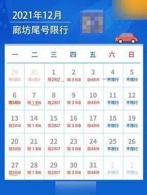 廊坊车辆限号通知，廊坊车限号时间表2021年3月-第4张图片