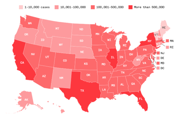 【美国各周疫情/美国近一周疫情统计数据】-第3张图片