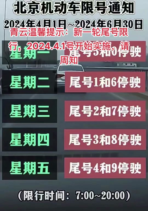 北京车限行尾号，北京限行尾号规定2025年-第3张图片