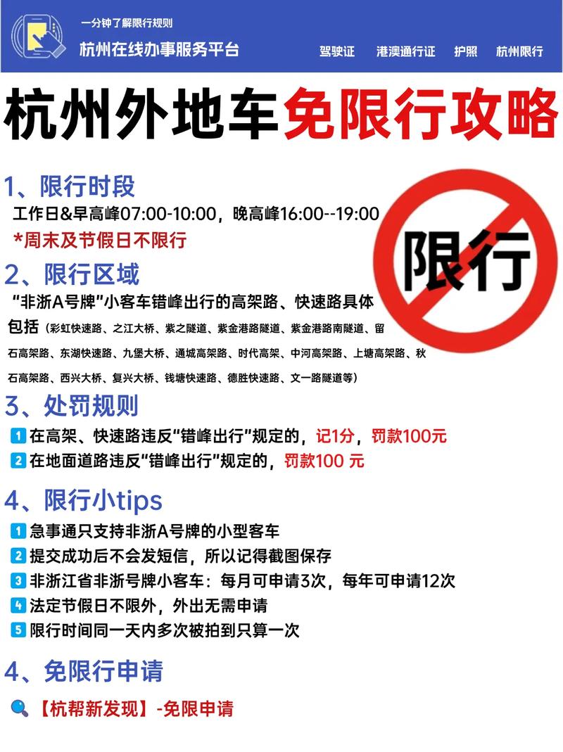 【杭州如何限行外地牌照/杭州限行外地车怎么申请通行】-第8张图片