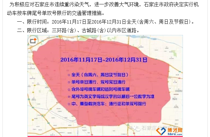 关于“限号查询石家庄”你不知道的事