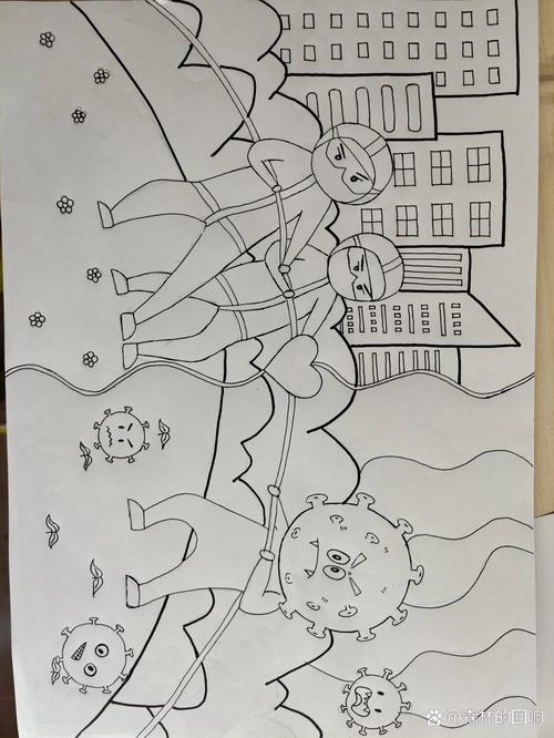 为战疫情绘画，战疫情为主题画一幅画-第10张图片