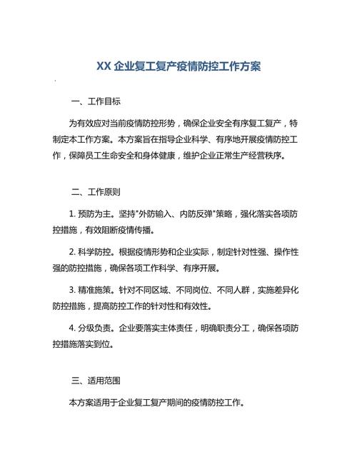 针对疫情复工方案/疫情防控复工复产方案-第6张图片 针对疫情复工方案/疫情防控复工复产方案-第6张图片