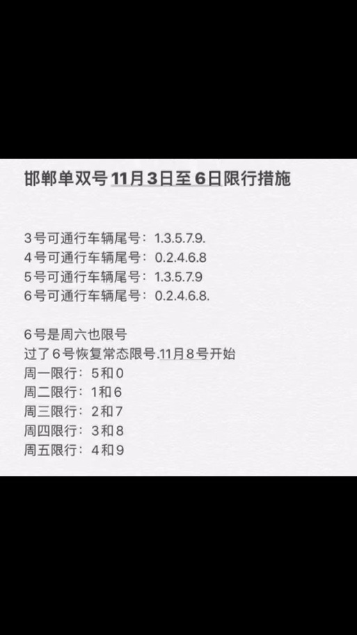 魏县最新限号/魏县限号查询2020-第2张图片