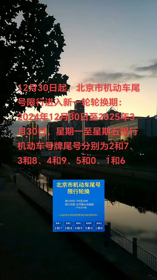 北京车辆限号表/北京车号限行号码查询-第5张图片