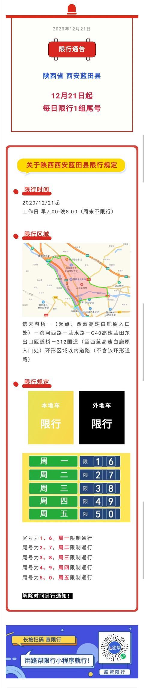 【西安蓝田限号吗/西安蓝田限号2020最新通知】-第7张图片