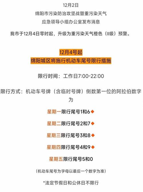 绵阳限号实施时间表，绵阳限号实施时间表11月-第2张图片