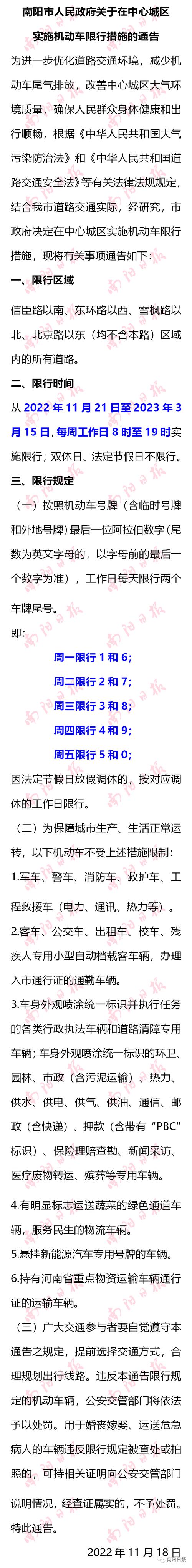 关于“南阳车辆限号”你不知道的事-第4张图片 关于“南阳车辆限号”你不知道的事-第4张图片