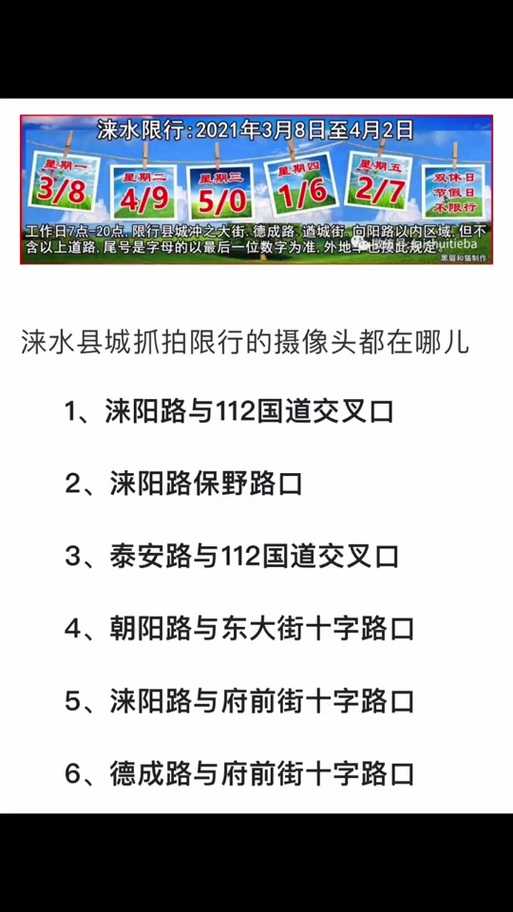 涞水今天限号多少，涞水县今天限几号-第3张图片