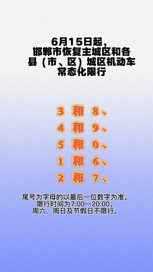 【成安县限号查询/成安县最新限号通知】