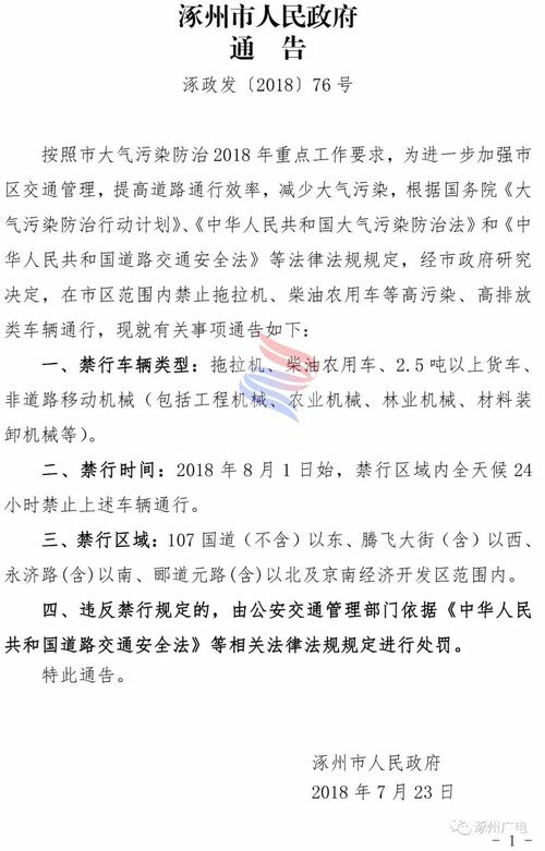 涿州最新限号通知2017-涿州最新限号通知2017年-第5张图片