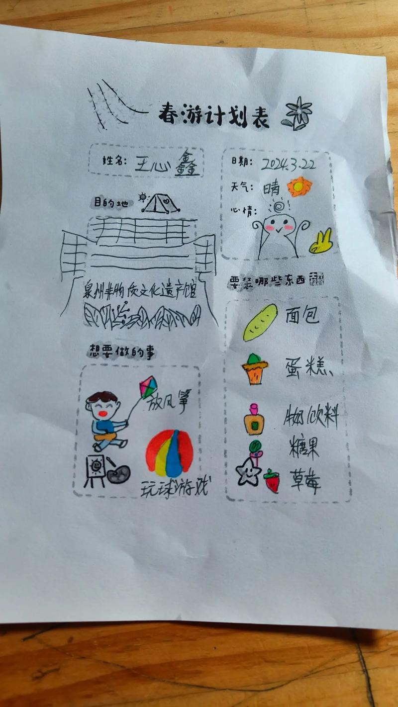 小学的出行计划怎么写/出行计划小报-第2张图片