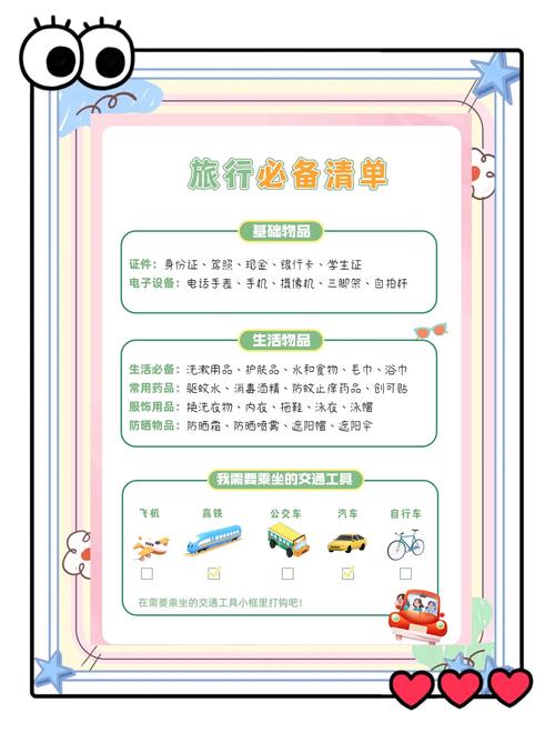 小学的出行计划怎么写/出行计划小报-第5张图片