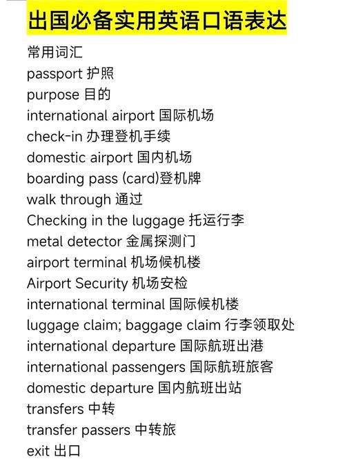 出行必备翻译英文怎么写/出行用英文怎么拼